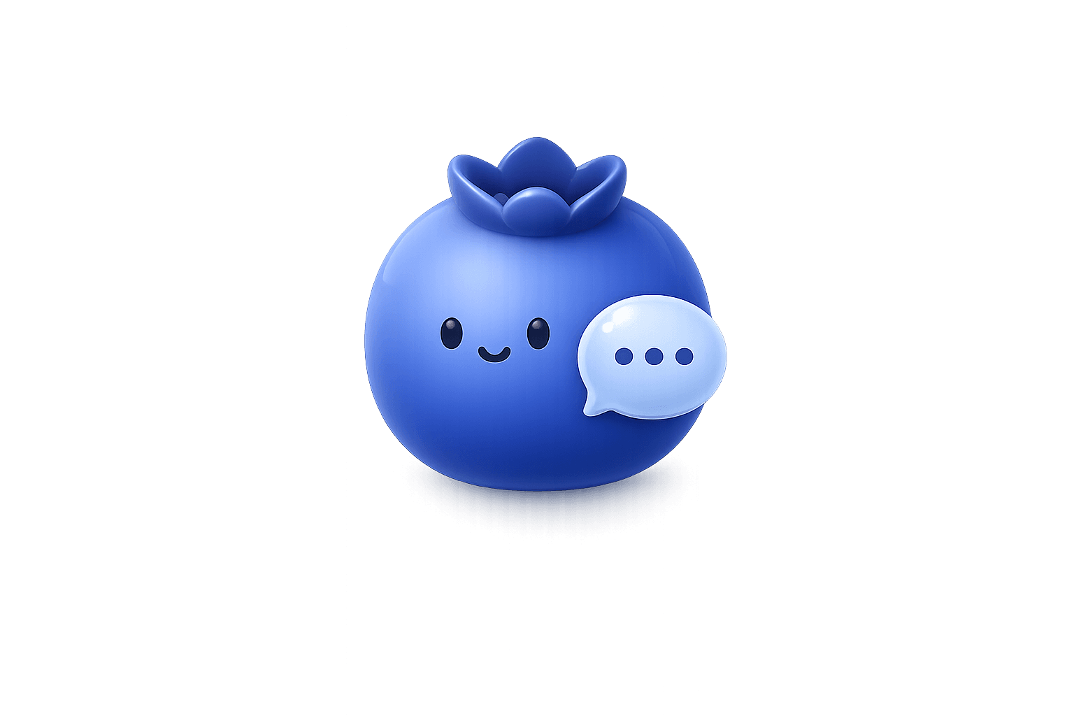 Relay Blueberry assistant with a message bubble
